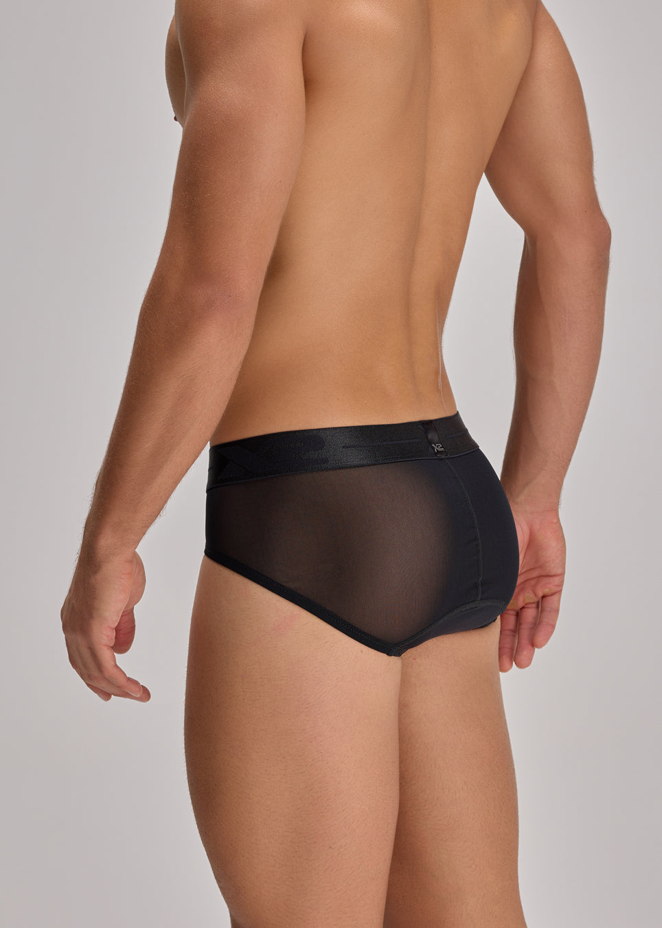 Brief Simmetry Nylon Negro X2