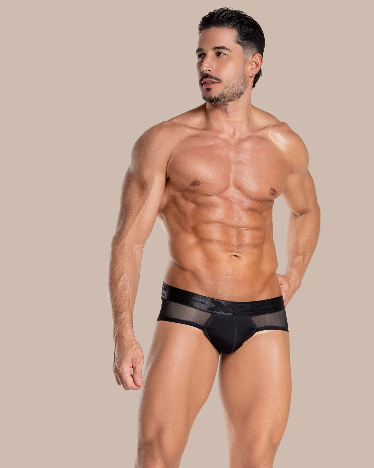 Brief Simmetry Nylon Negro X2