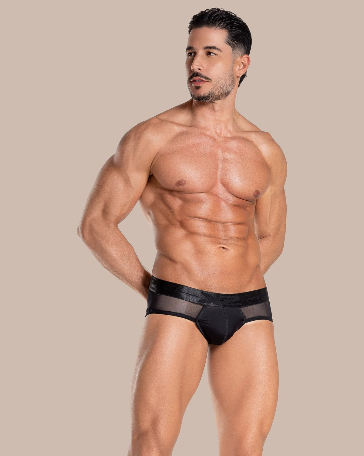Brief Simmetry Nylon Negro X2