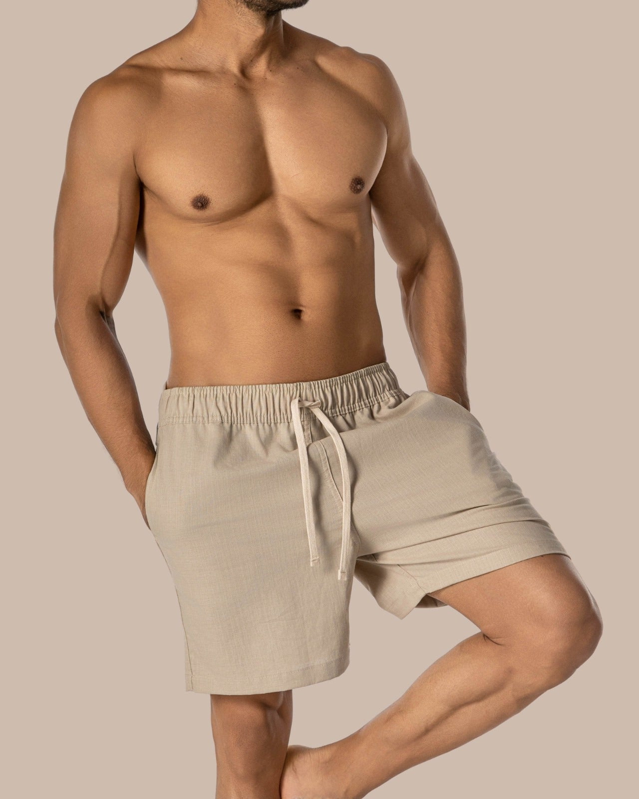 Pantaloneta Casual Beige